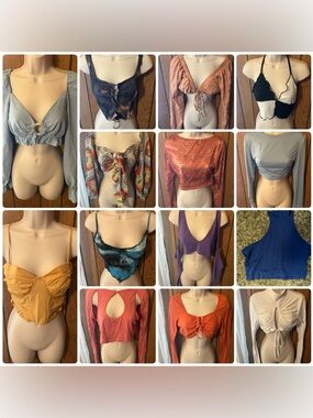 Lot of 14Women's Crop Tops and Bralettes - by SHEIN - Large